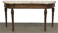 SPANISH NEOCLASSICAL MARBLE-TOP CONSOLE TABLE