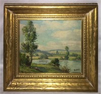 Oil On Board Landscape Signed De Voss