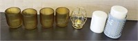 6 Asstd Candle Holders & 2 New Candles
