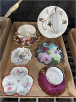 Lefton teacups and decorative plates