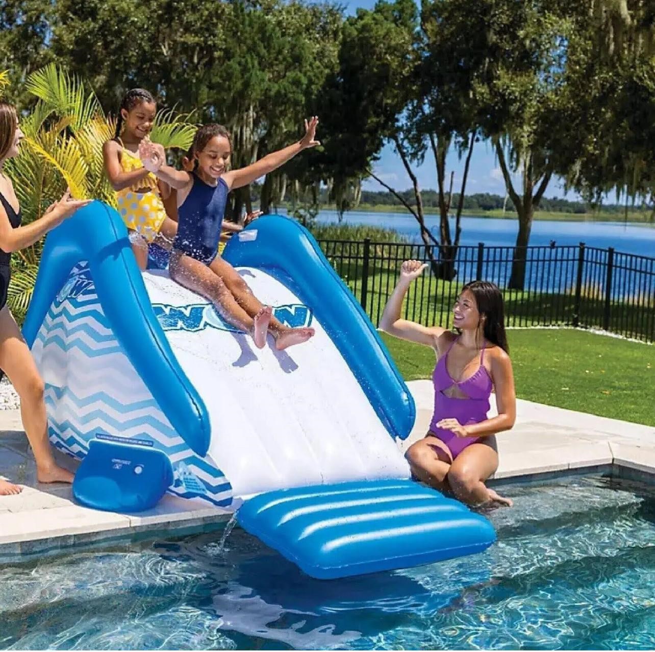 Wow Cascade Pool Slide Dual Sprinklers