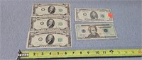 3- 1950 $10 Bills, $20, & $5 Star Notes
