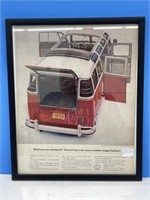 Framed 1962 Volkswagen Ad from Magazine