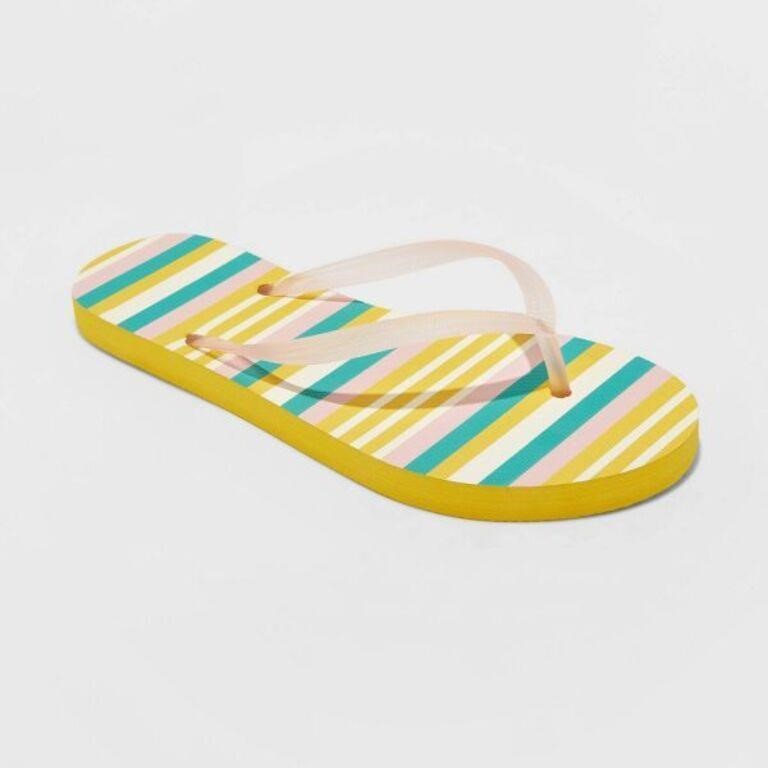 Shade & Shore Women's 9 Brynn Flip Flop, Yellow 9