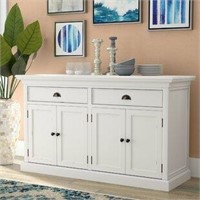 Pure White Amityville 57.09" Wide 2 Drawer