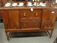 Mahogany sideboard with bell flower carving, ca