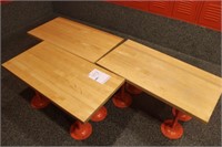 (3) Wooden Benches