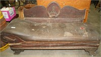 ANTIQUE FAINTING COUCH/HIDE-A-BED