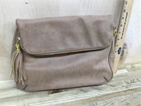 Tan leather ladies handbag