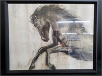 Horse Sketch Print, Framed