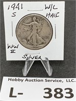 Silver Walking Liberty Half Dollar 1941-S