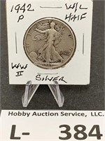 Silver Walking Liberty Half Dollar 1942-P
