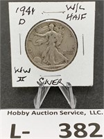 Silver Walking Liberty Half Dollar 1941-D