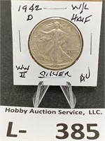 Silver Walking Liberty Half Dollar 1942-D