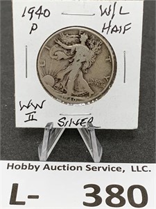 Silver Walking Liberty Half Dollar 1940-P