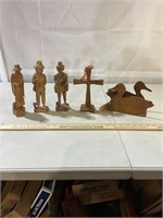Wood carvings and letter holder