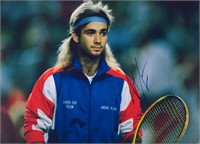 Tennis Autograph  Photo Andrre Agassi