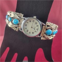Sterling Silver and Turquoise Watch