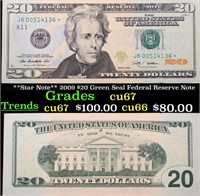 **Star Note** 2009 $20 Green Seal Federal Reserve