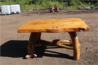 24" x 34" Log Coffee Table