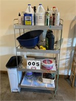 Metal storage rack with content, 53"X27"x20"