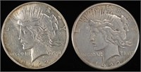 1922-D & 1922-S PEACE DOLLARS