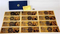 Collection de billets GOLD SAINTS gold foil 24K