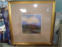 FRAMED NATURE SCENE 27" SQ