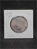 1964 Toned Kennedy Head Half Dollar