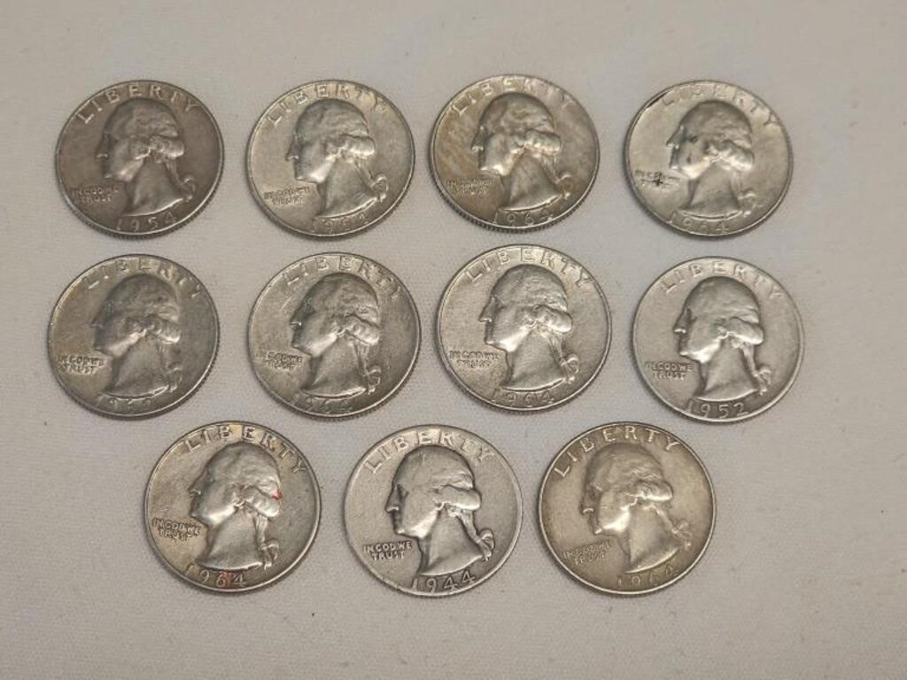 11 - Washington Quarters 90% Silver