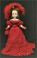 20” Fashion Doll in Handmade Crochet & Beaded Gown