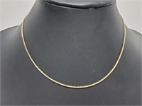 14K Yellow Gold 16” Flat Link Chain – 4.5 Grams
