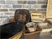 10) Decorative Baskets: Wood, Wicker, & Metal