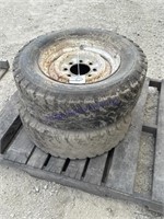 9.50-16.5LT tires & rims, bid X2