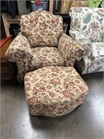 ETHAN ALLEN MATCHED ARM CHAIR & OTTOMAN NOTE