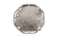 IMPORTANT 18th C IRISH SILVER SALVER, 3123g