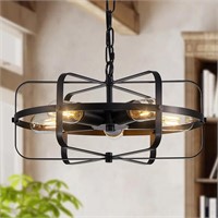 5-Light Black Dining Chandelier