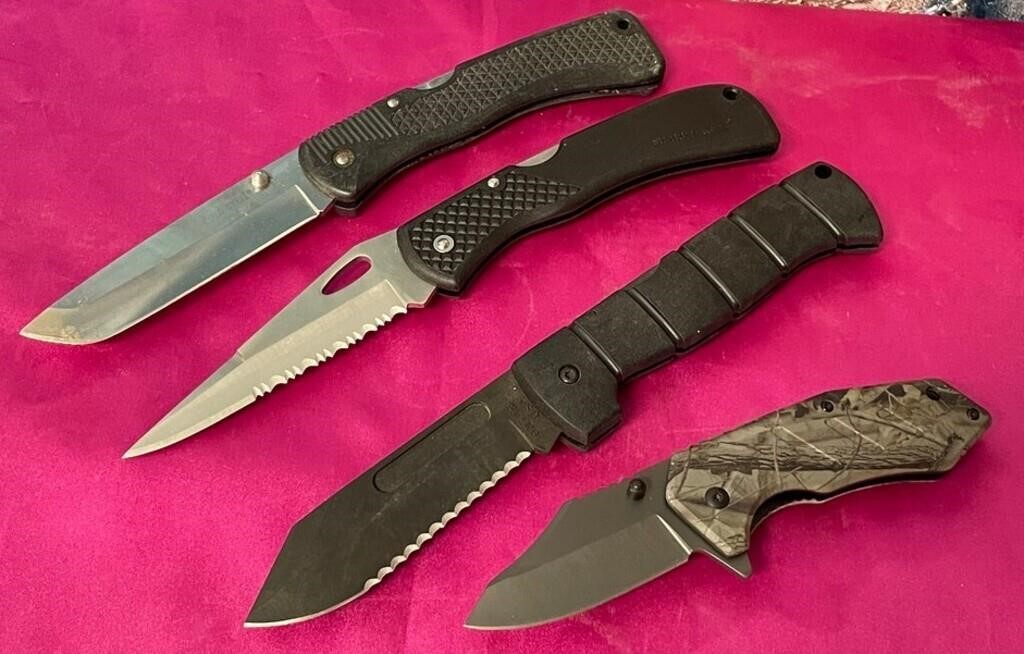11 - LOT OF 4 HUNTING KNIVES (H34)