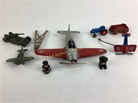 TootsieToy planes, jets, tanker truck.  Tractor,