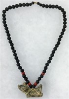 Necklace w/Native American Bird Stone Pendant.