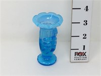 Blue Opalescent Mini Hand Vase