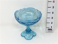 Blue Opalescent Compote