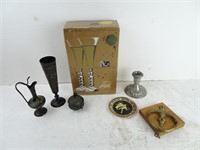 Lot of Misc. Metal Home Décor - Damascene Censor