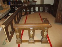 Long Wooden Carved Musicians Balustrade