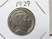 1929 Buffalo/Indian Head Nickel - 5 cents US coin