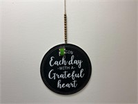 Round Metal Black Wall Sign