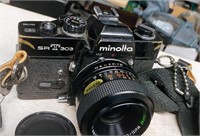 VINTAGE MINOLTA SRT303 35MM CAMERA W/ 2 LENSES