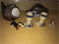 Alpine Pottery candlesticks and other decor