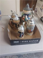 Lot of 5 German Beer Stines