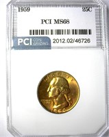 1959 Quarter PCI MS68 Amazing Toning